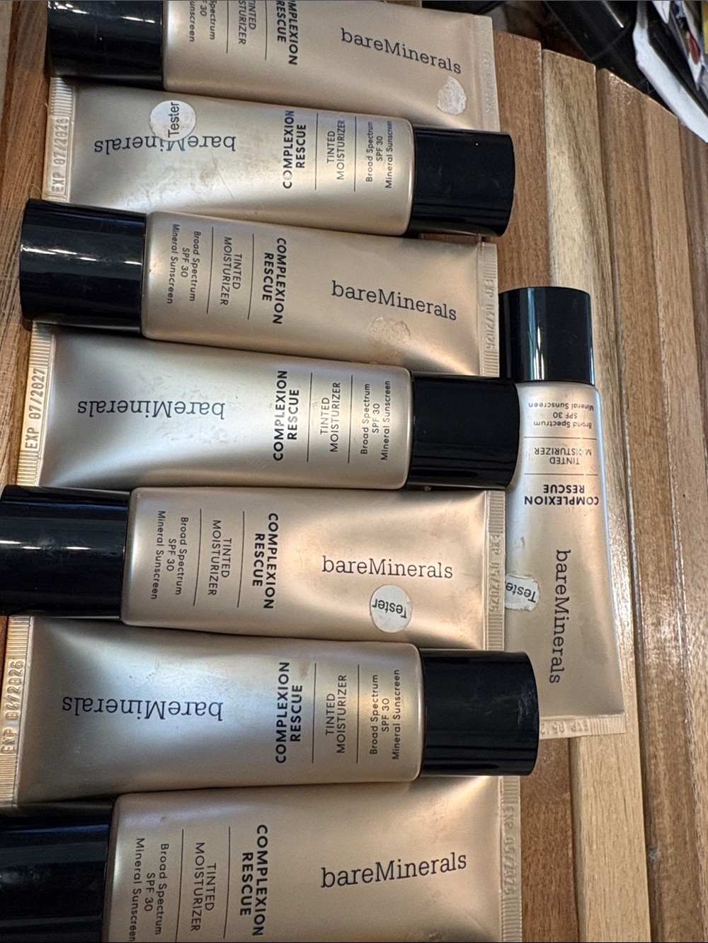 bareMinerals Complexion Rescue Tinted Moisturizer — beige and black tubes